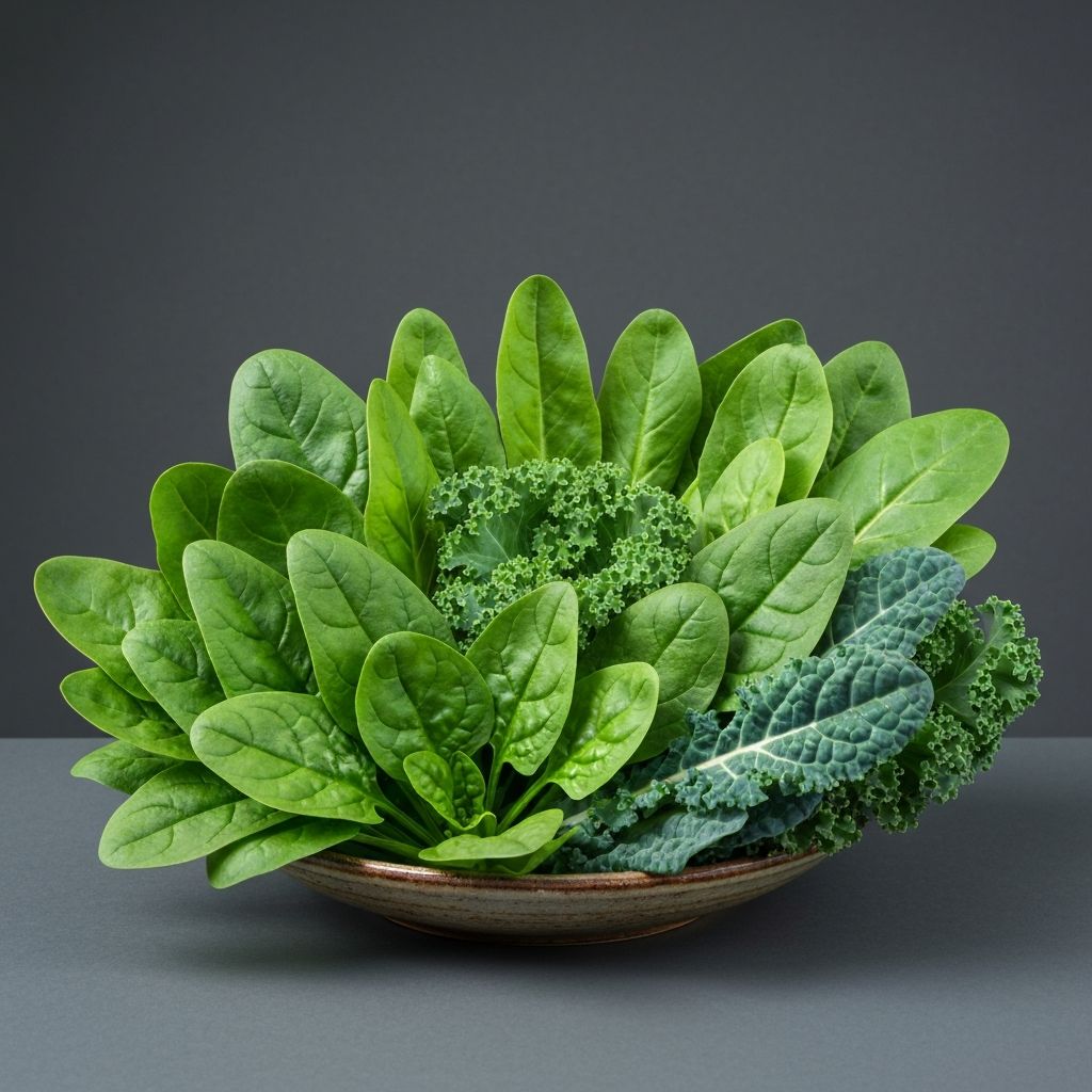 Fresh green leafy vegetables