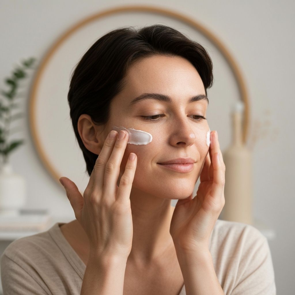 Skincare application routine